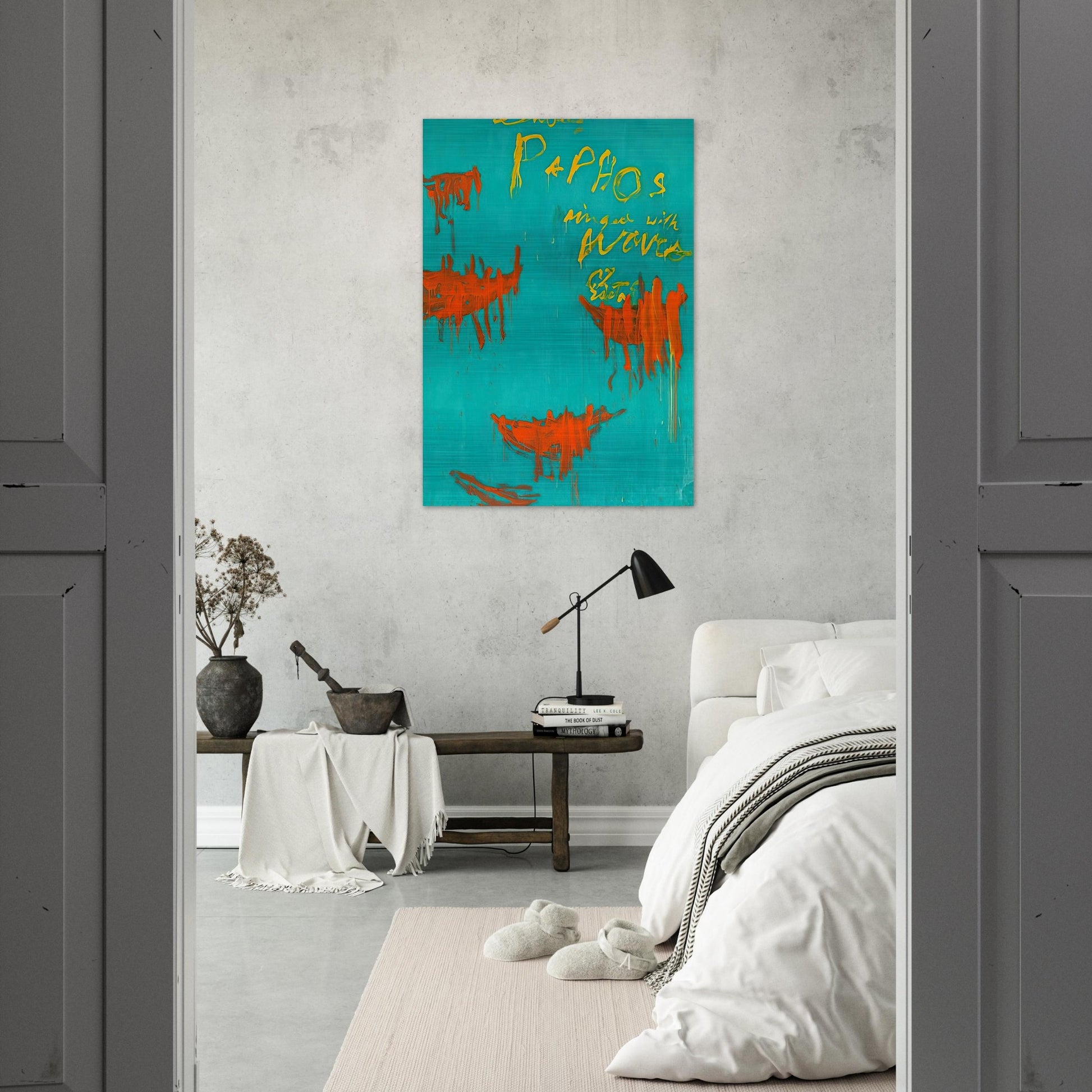 Leaving Paphos Ringed With Waves III - Cy Twombly Brushed Aluminum Print - 70x100 cm / 28x40 inches | Cy Twombly Aluminum Print | Cy Twombly Prints