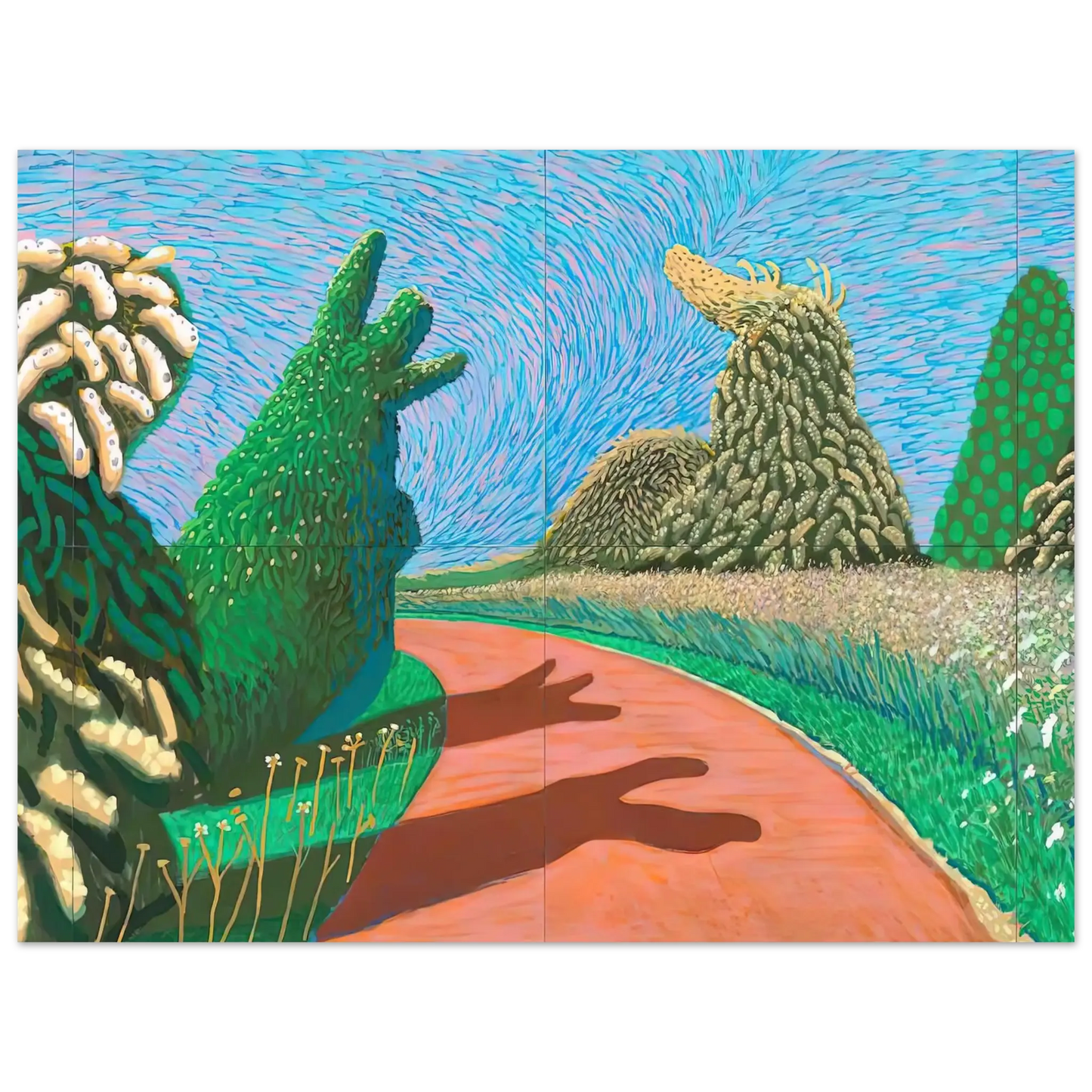 David Hockney - David Hockney Wall art - 21x29.7 cm / 8x12" - Premium Wooden Framed Poster With Fine Art Paper - Black frame