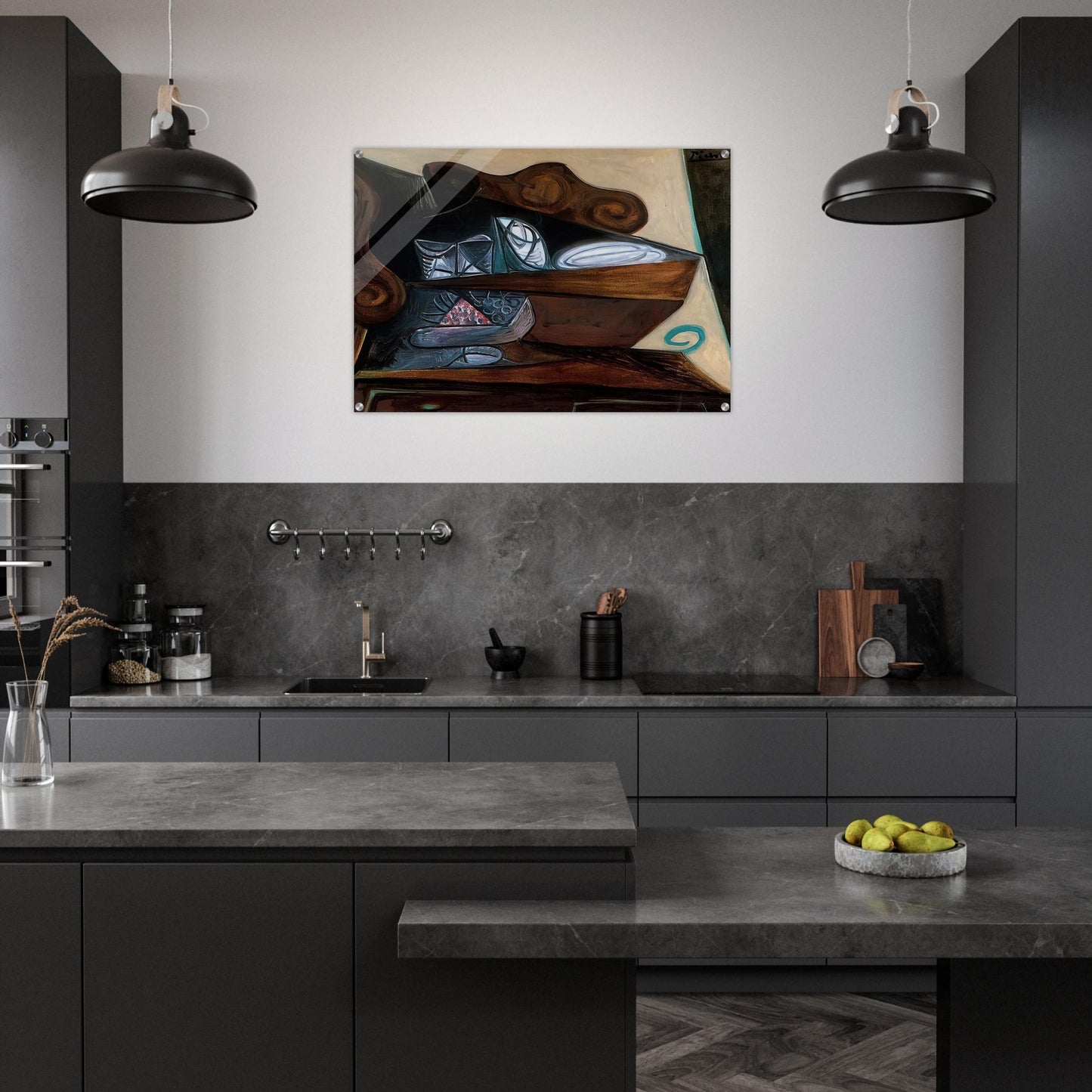 The buffet of  Catalan  - Pablo Picasso Acrylic Print - 70x100 cm / 28x40″ inches