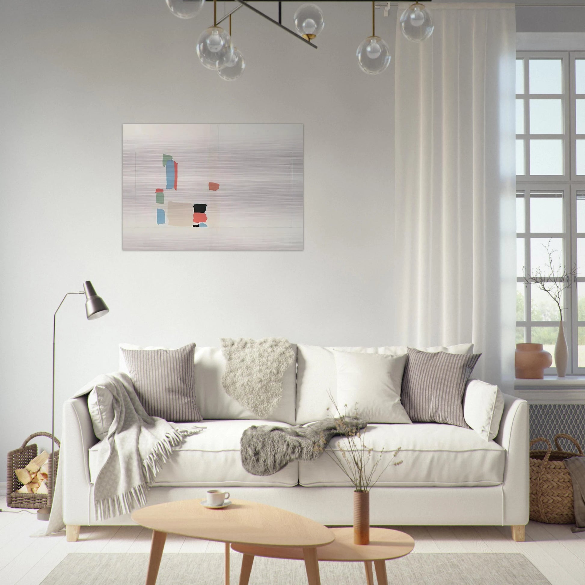 Abstract Composition - Lyrical Abstraction - Nicolas de Stael Brushed Aluminum Print - 70x100 cm / 28x40 inches | Nicolas de Stael Aluminum Print | Nicolas de Stael Prints