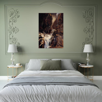 A Waterfall - John Singer Sargent Brushed Aluminum Print - 70x100 cm / 28x40 inches | John Singer Sargent Aluminum Print | John Singer Sargent Prints