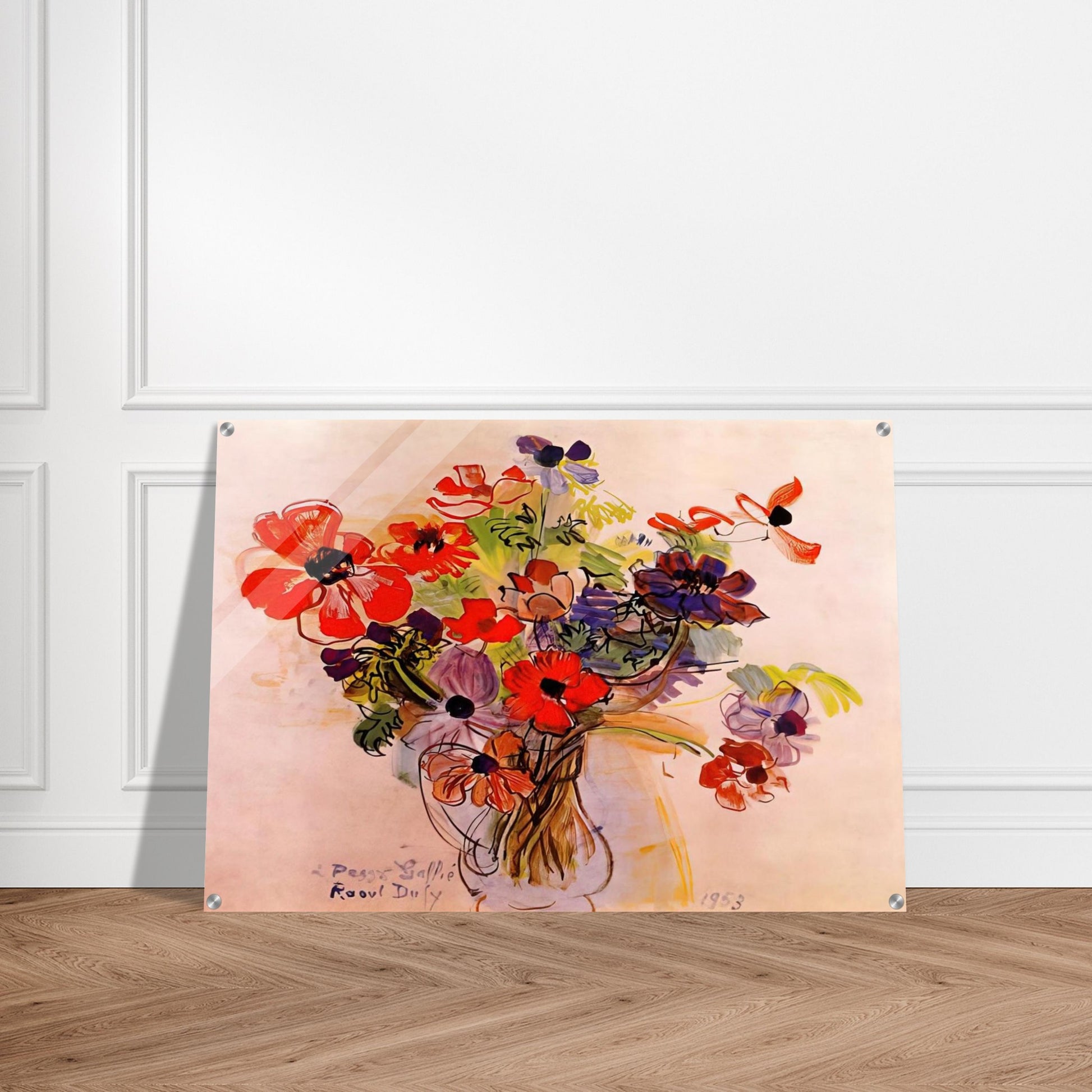 ANEMONES 1953 - Raoul Dufy Acrylic Print - 70x100 cm / 28x40″ inches