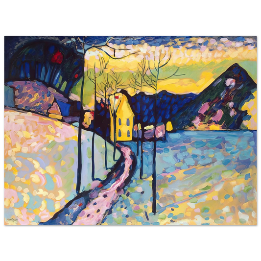 Wassily Kandinsky - WINTER LANDSCAPE 1909  75x100 cm / 30x40inches Fine Art Poster