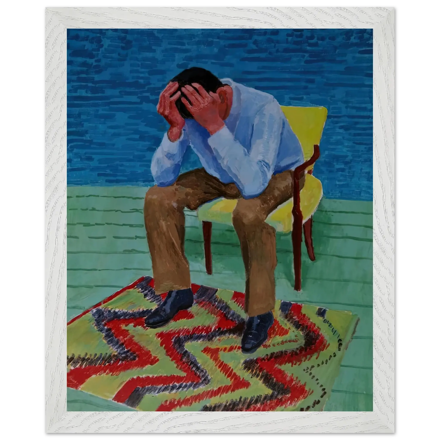 David Hockney - David Hockney Wall art - 45x60 cm / 18x24 Inches - Premium Wooden Framed Poster With Fine Art Paper - Black frame
