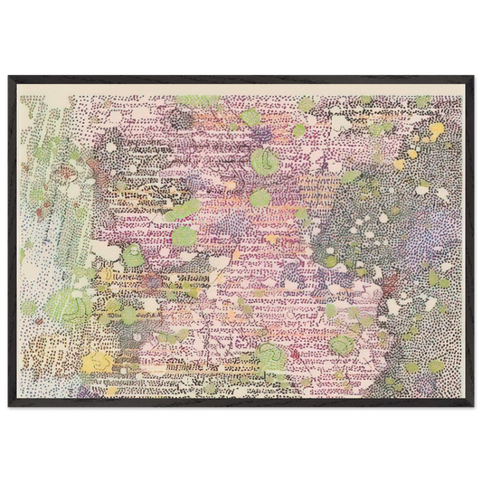 I PART OF SABINE D REGION SOUTHWEST MARE TRANQUILITATIS FROM LITHOGRAPHS BASED ON GEOLOGIC MAPS 1972 - Nancy Graves 70x100 cm / 28x40 inches Framed Art Print – Black Wooden Frame