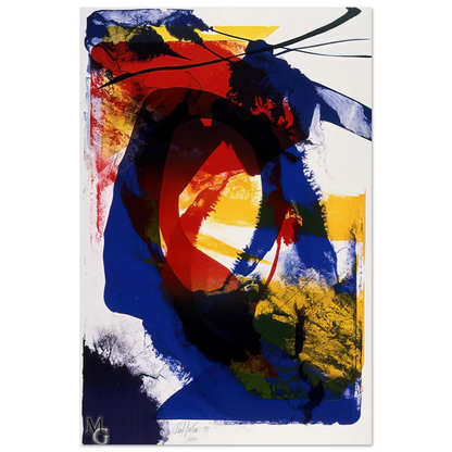 Distance Finding Mozart - 1992 - Paul Jenkins Art Prints - 100x150 cm / 40x60″ inches | Paul Jenkins Poster | Paul Jenkins Prints
