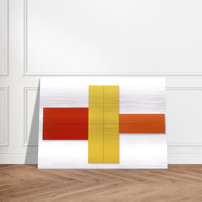 WITHIN RED YELLOW ORANGE 1981 - Robert Mangold Brushed Aluminum Print - 70x100 cm / 28x40 inches | Robert Mangold Aluminum Print | Robert Mangold Prints