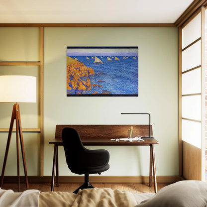 THE REGATA 1892 - Theo van Rysselberghe Brushed Aluminum Print - 70x100 cm / 28x40 inches | Theo van Rysselberghe Aluminum Print | Theo van Rysselberghe Prints