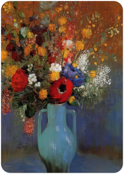 BOUQUET OF WILD FLOWERS 1 By Odilon Redon Pack of 10 Post Cards | Odilon Redon Post Cards | A6 (10.5 x 14.8 cm) - 4.1 x 5.8 inches