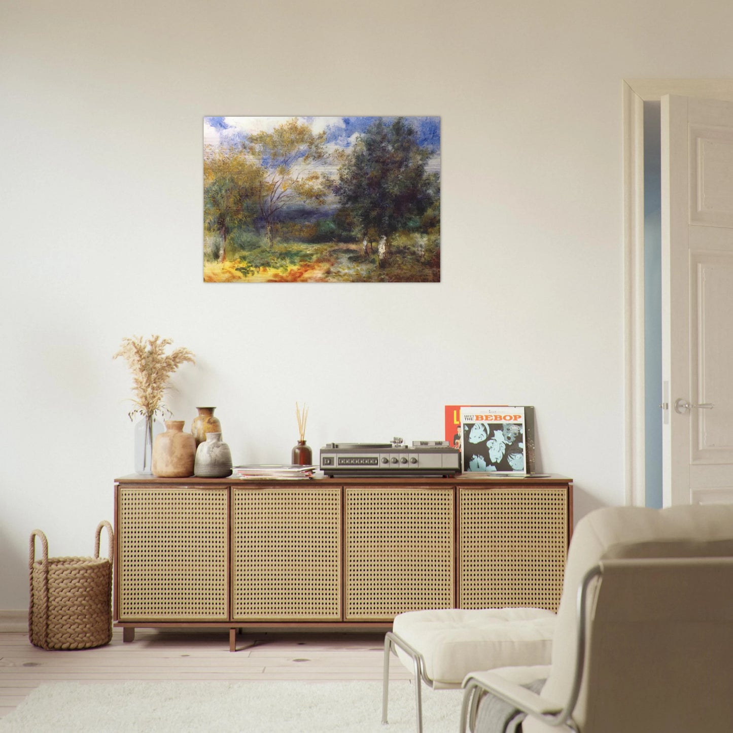 Landscape in the Sun - Pierre-Auguste Renoir Brushed Aluminum Print - 70x100 cm / 28x40 inches | Pierre-Auguste Renoir Aluminum Print | Pierre-Auguste Renoir Prints