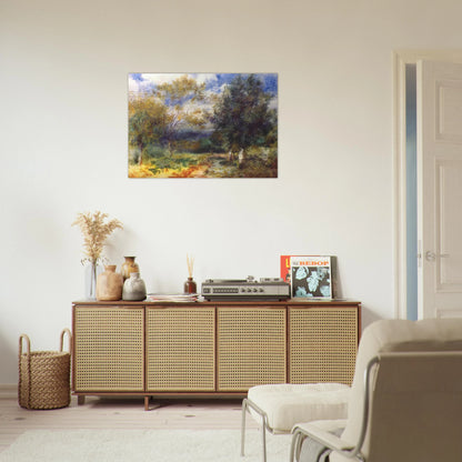 Landscape in the Sun - Pierre-Auguste Renoir Brushed Aluminum Print - 70x100 cm / 28x40 inches | Pierre-Auguste Renoir Aluminum Print | Pierre-Auguste Renoir Prints