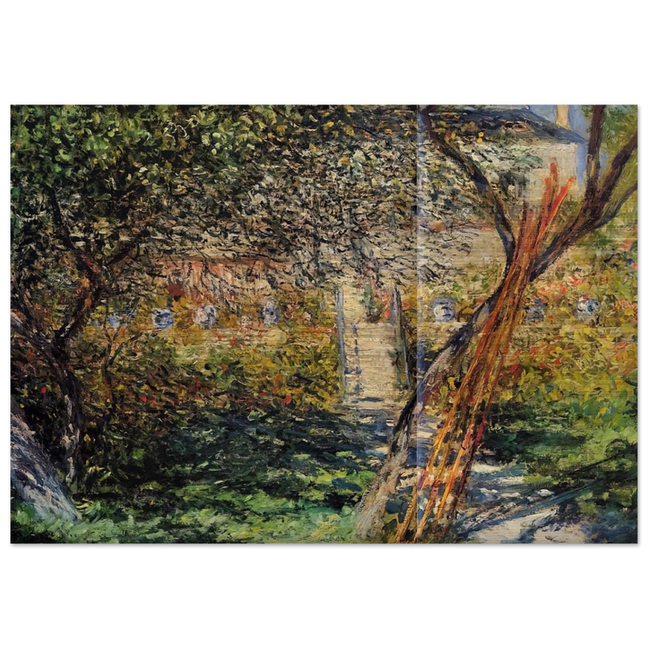 Garden at Vetheuil - claude monet Brushed Aluminum Print - 70x100 cm / 28x40 inches | claude monet Aluminum Print | claude monet Prints