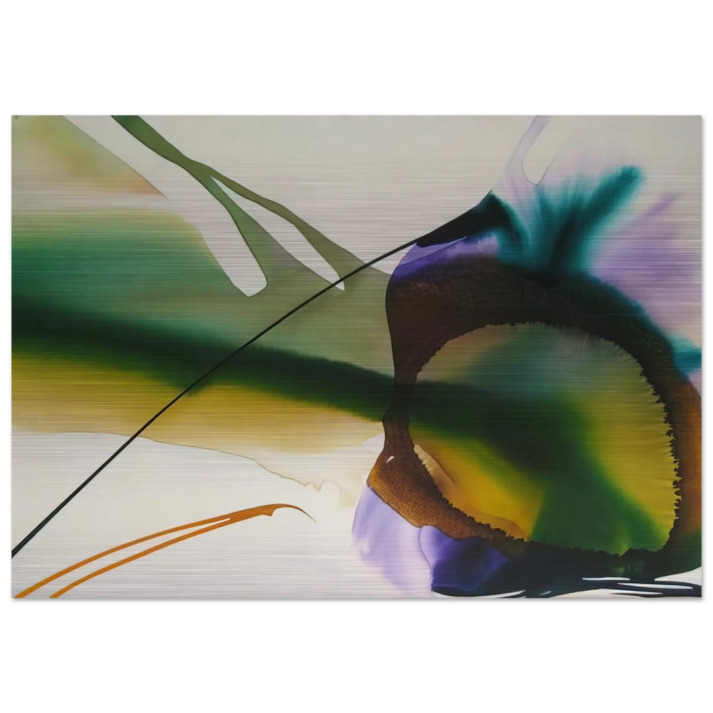 Phenomena Amber Sight - 1968 - Paul Jenkins Brushed Aluminum Print - 70x100 cm / 28x40 inches | Paul Jenkins Aluminum Print | Paul Jenkins Prints