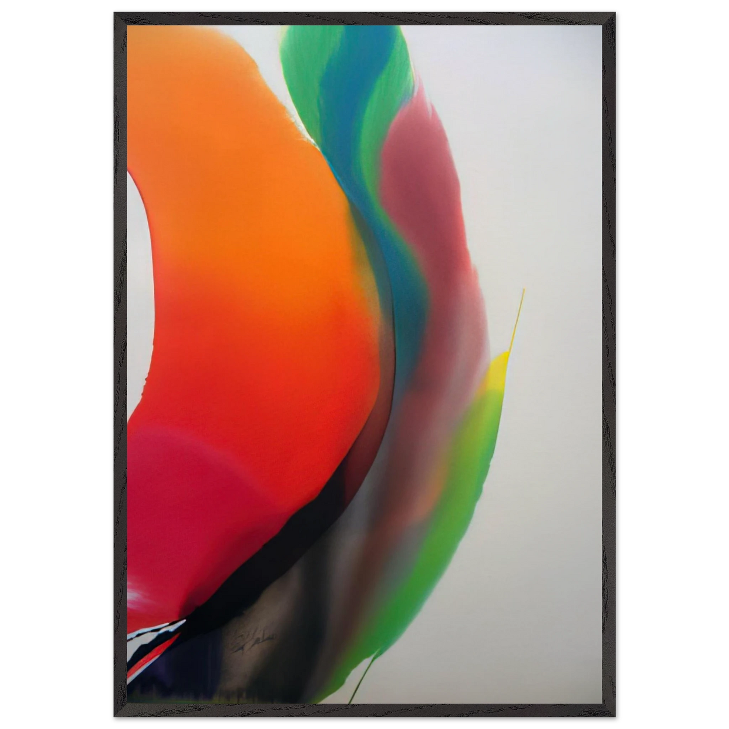 Phenomena Montezuma s Band - Paul Jenkins 70x100 cm / 28x40 inches Framed Art Print – Black Wooden Frame