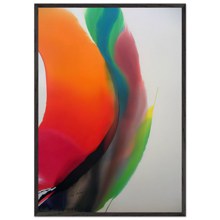 Phenomena Montezuma s Band - Paul Jenkins 70x100 cm / 28x40 inches Framed Art Print – Black Wooden Frame