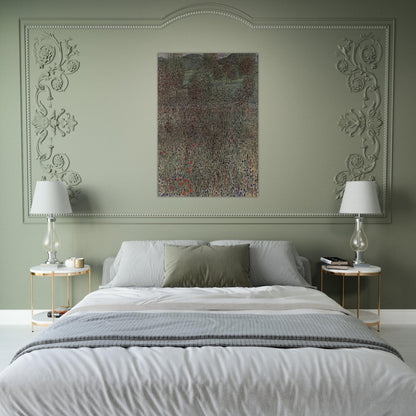 BLOOMING FIELD - Gustav Klimt Brushed Aluminum Print - 70x100 cm / 28x40 inches | Gustav Klimt Aluminum Print | Gustav Klimt Prints