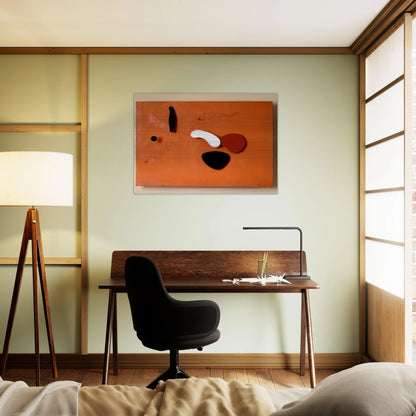 THE ORANGE PANEL 1936 - Alexander Calder Brushed Aluminum Print - 70x100 cm / 28x40 inches | Alexander Calder Aluminum Print | Alexander Calder Prints