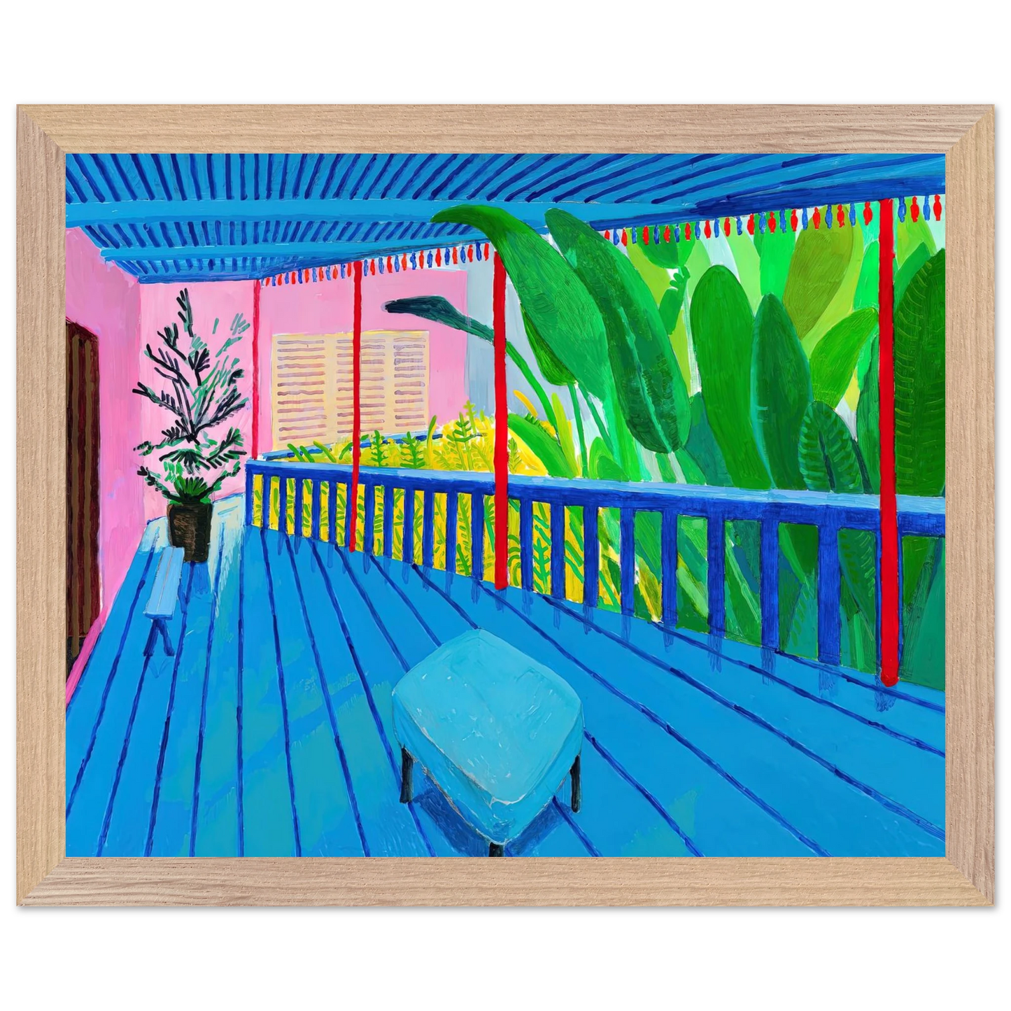 David Hockney - David Hockney Wall art - 40x50 cm / 16x20 inches - Premium Wooden Framed Poster With Fine Art Paper-canvas - Wood frame