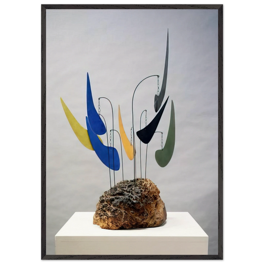 MYRTLE BURL 1941 - Alexander Calder 70x100 cm / 28x40 inches Framed Art Print – Black Wooden Frame