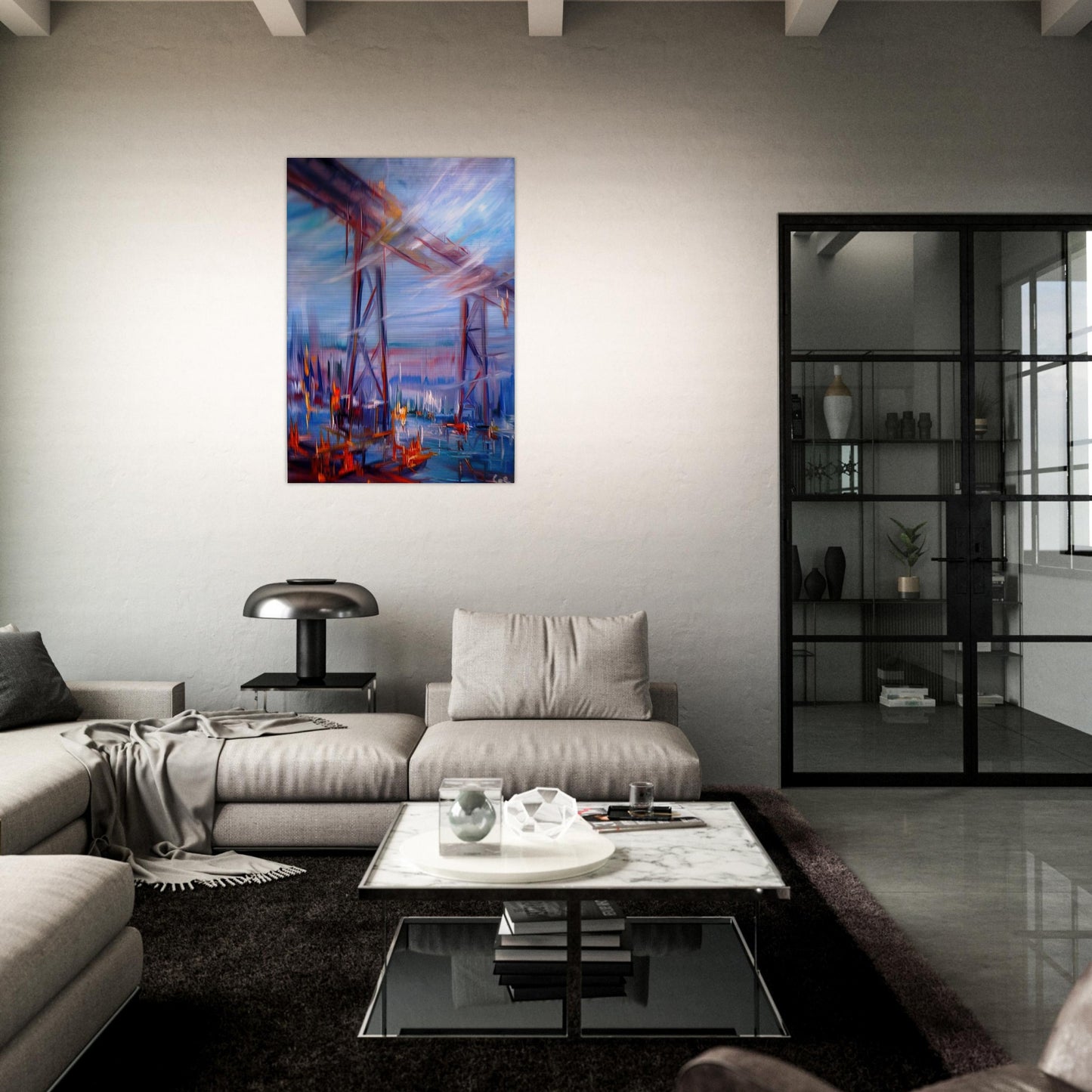 Bridge over Utopia - Konrad Zuse Brushed Aluminum Print - 70x100 cm / 28x40 inches | Konrad Zuse Aluminum Print | Konrad Zuse Prints