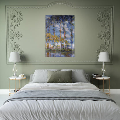 Poplars - claude monet Brushed Aluminum Print - 70x100 cm / 28x40 inches | claude monet Aluminum Print | claude monet Prints