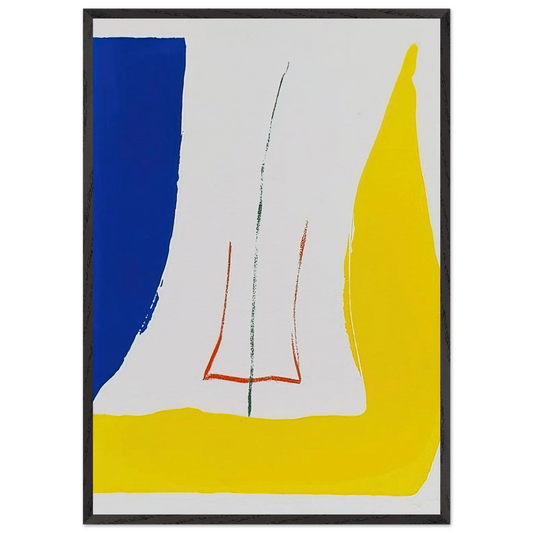 Sun Corner - 1968 - Helen Frankenthaler 70x100 cm / 28x40 inches Framed Art Print – Black Wooden Frame