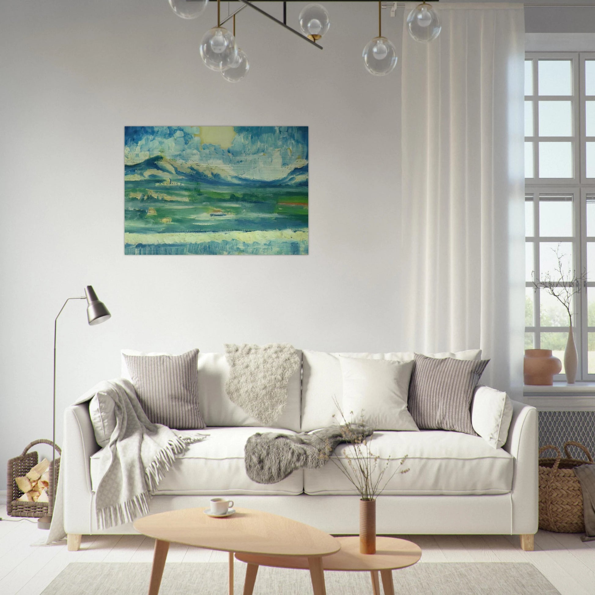 LANDSCAPE NEAR AMPURDAN 2 - Salvador Dali Brushed Aluminum Print - 70x100 cm / 28x40 inches | Salvador Dali Aluminum Print | Salvador Dali Prints