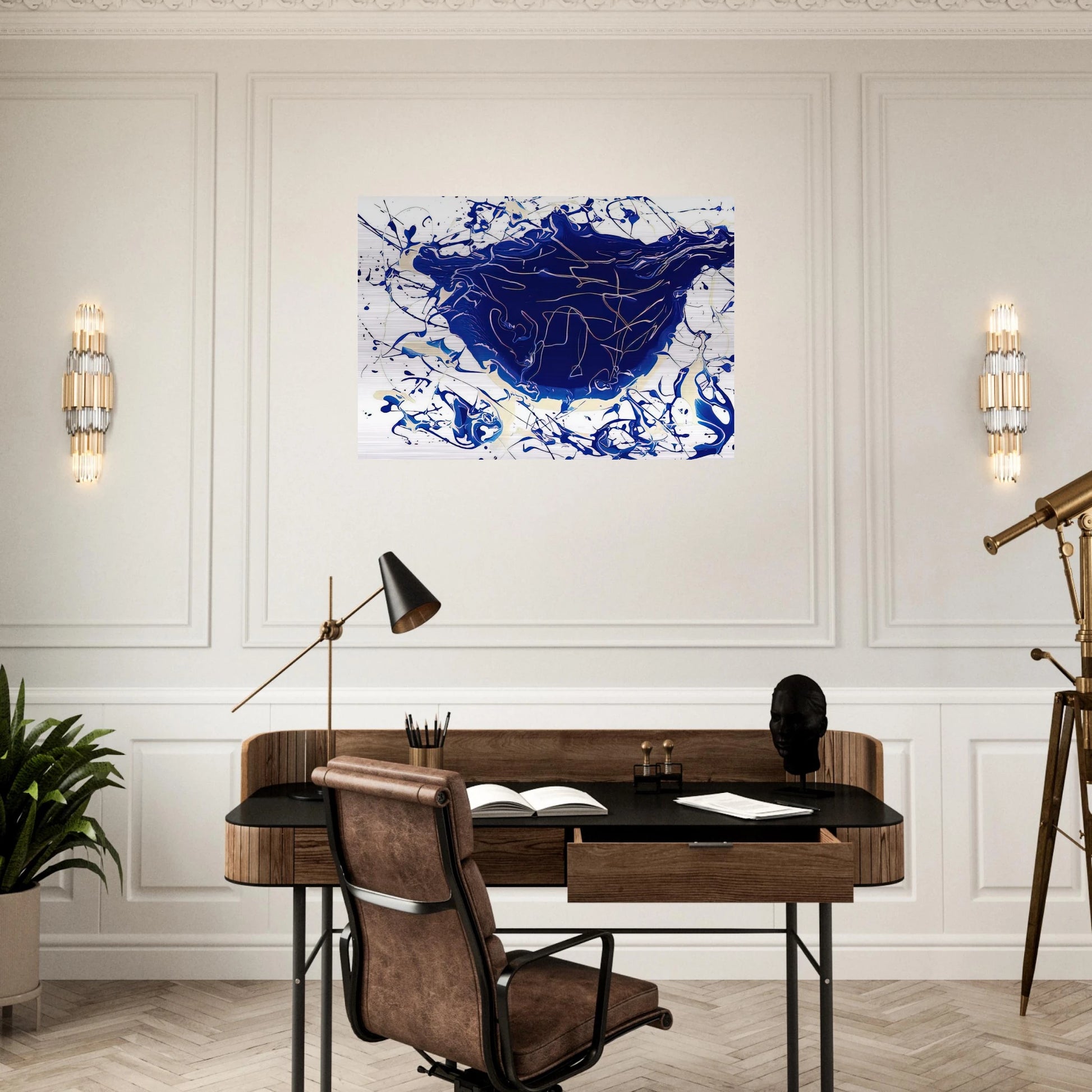 Untitled  SFP92-15 SFF1671  - Sam Francis Brushed Aluminum Print - 70x100 cm / 28x40 inches | Sam Francis Aluminum Print | Sam Francis Prints
