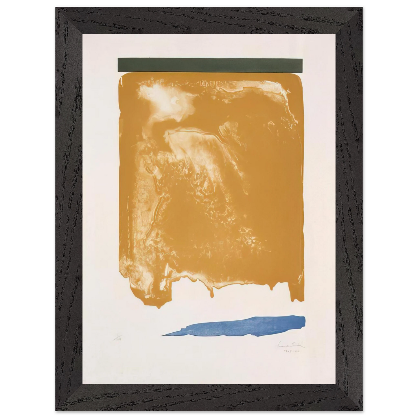 Helen Frankenthaler - Persian Garden - 1966 Wall art - 27x35 cm / 11x14 inches - Premium Wooden Framed Poster With Fine Art Paper-canvas - Black frame