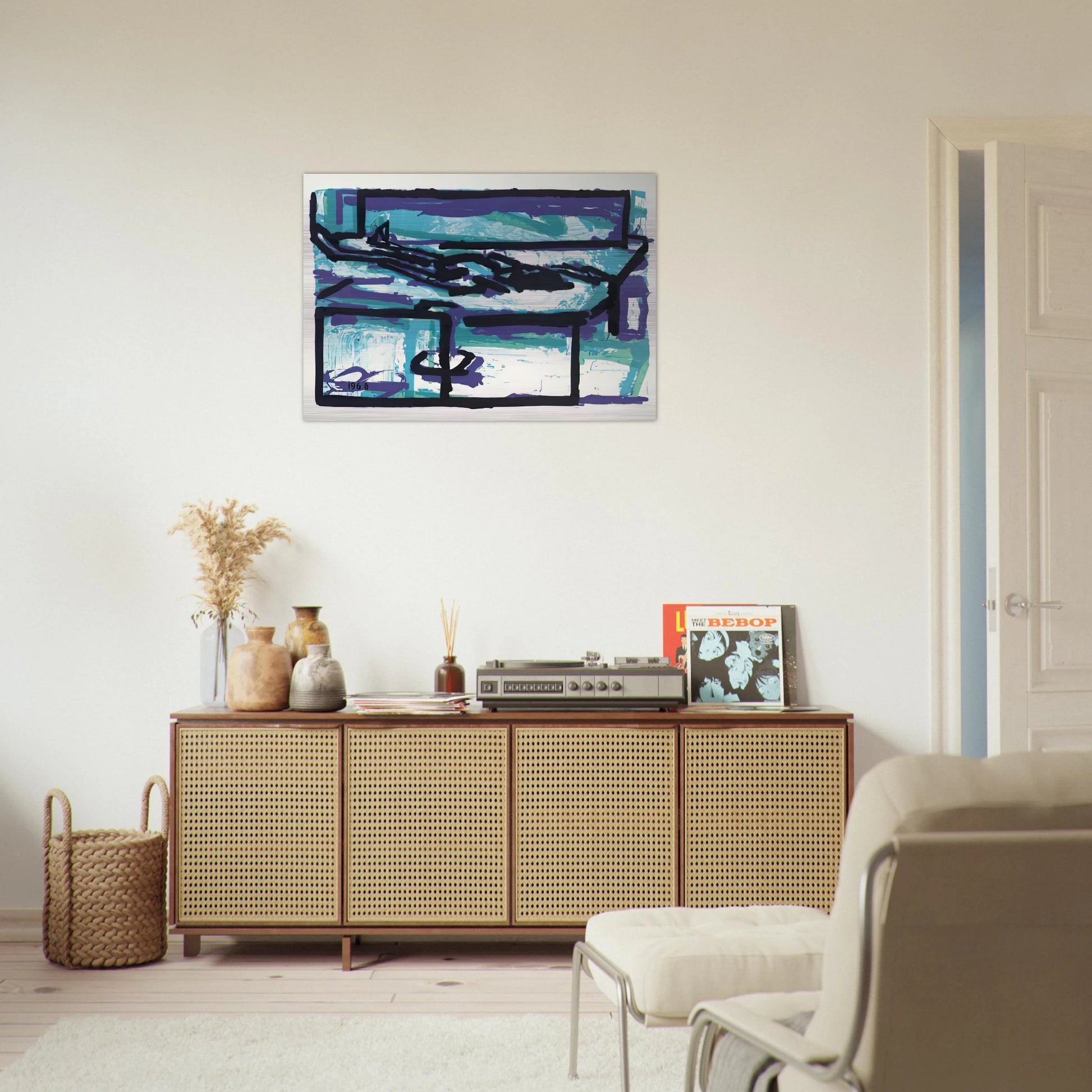 RECLINING FIGURE I - Frank Auerbach Brushed Aluminum Print - 70x100 cm / 28x40 inches | Frank Auerbach Aluminum Print | Frank Auerbach Prints