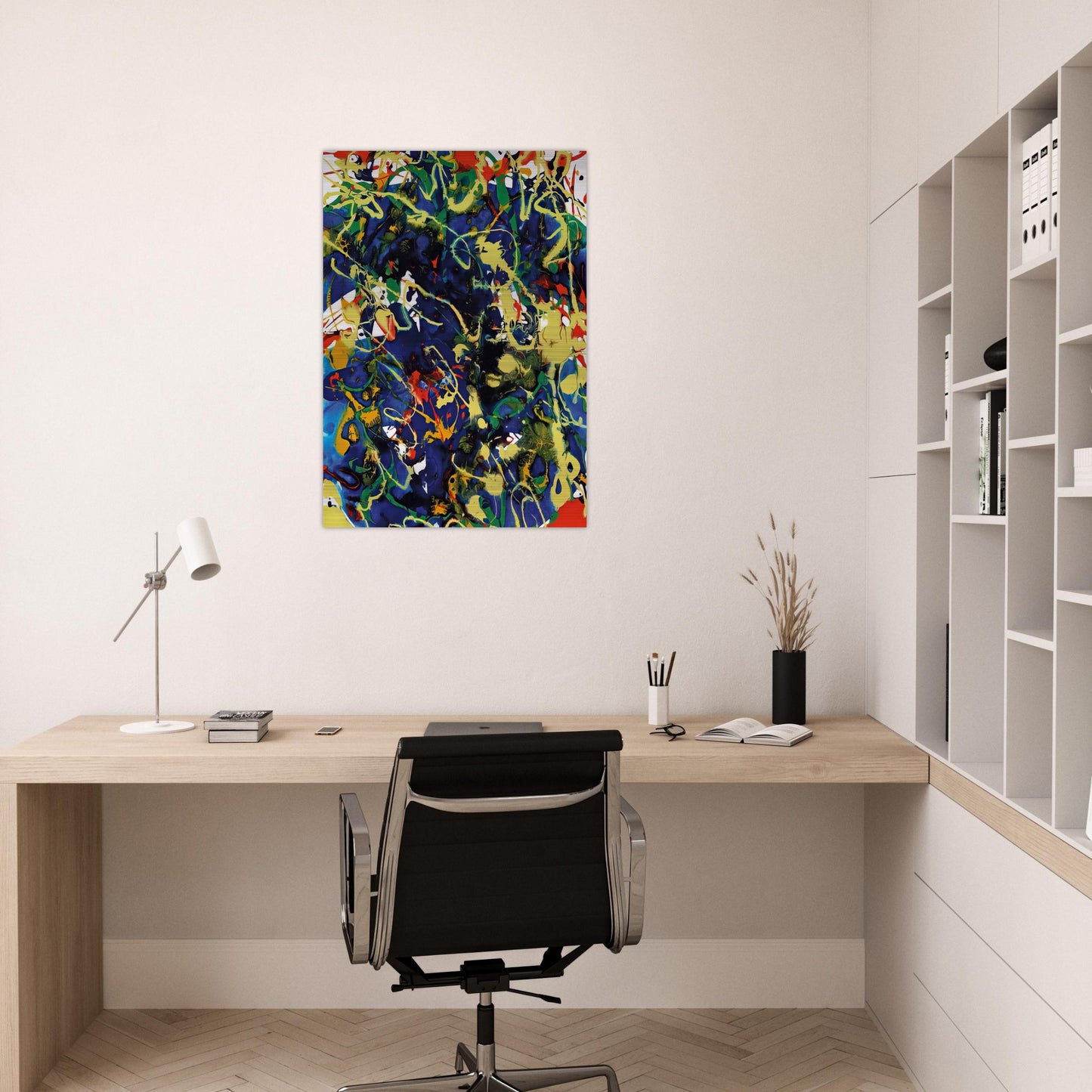 Untitled  SFP94-63  SFF 1737  - Sam Francis Brushed Aluminum Print - 70x100 cm / 28x40 inches | Sam Francis Aluminum Print | Sam Francis Prints