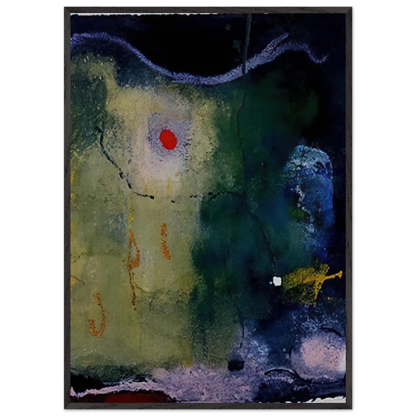 Helen Frankenthaler - The Other Side of the Moon - 1995 Wall art - 13x18 cm / 5x7 inches - Premium Wooden Framed Poster With Fine Art Paper-canvas - Wood frame