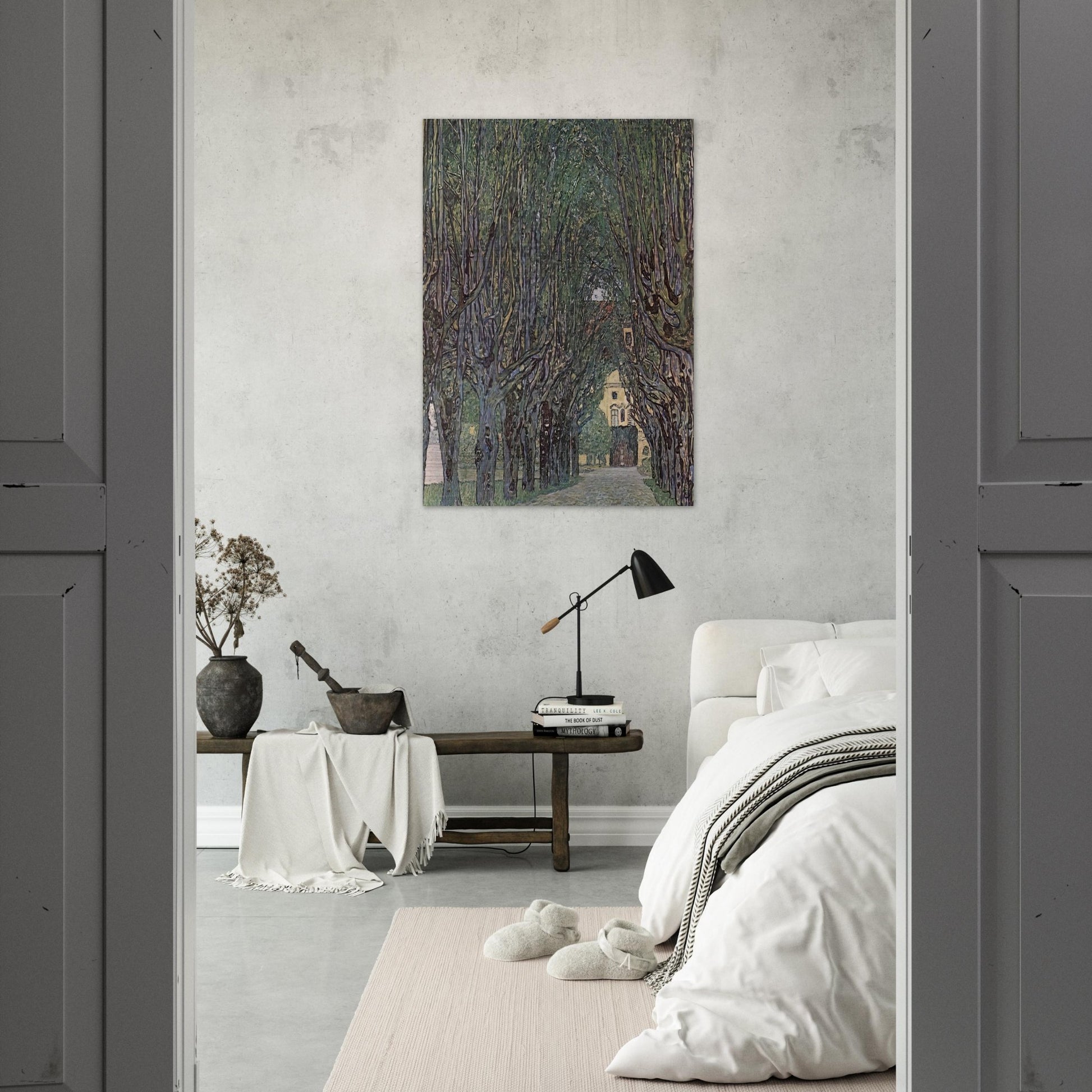 AVENUE OF SCHLOSS KAMMER PARK - Gustav Klimt Brushed Aluminum Print - 70x100 cm / 28x40 inches | Gustav Klimt Aluminum Print | Gustav Klimt Prints