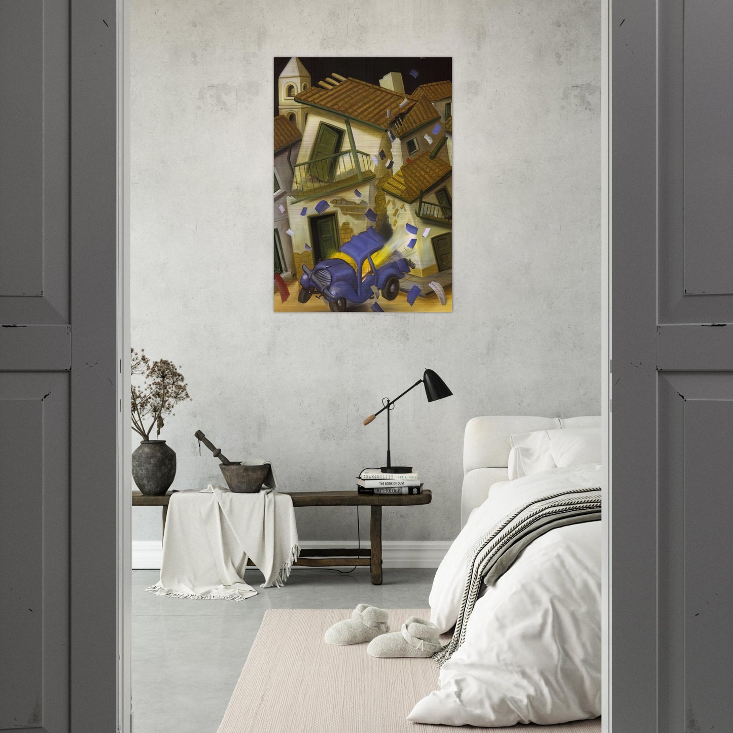 CAR BOMB - Fernando Botero Brushed Aluminum Print - 70x100 cm / 28x40 inches | Fernando Botero Aluminum Print | Fernando Botero Prints