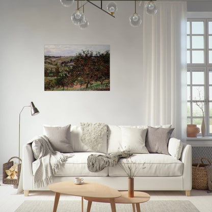 Apple Trees near Vetheuil - claude monet Brushed Aluminum Print - 70x100 cm / 28x40 inches | claude monet Aluminum Print | claude monet Prints