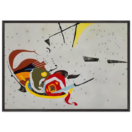 Do It Yourself  Violin  - Andy Warhol 70x100 cm / 28x40 inches Framed Art Print – Black Wooden Frame