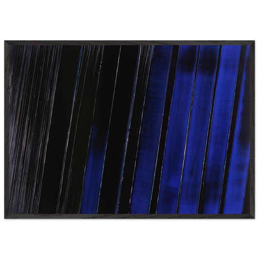 Peinture 11 Juillet 1987 - 1987 - Pierre Soulages 70x100 cm / 28x40 inches Framed Art Print – Black Wooden Frame