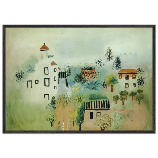 LANDSCAPE N5 - Pablo Picasso 70x100 cm / 28x40 inches Framed Art Print – Black Wooden Frame