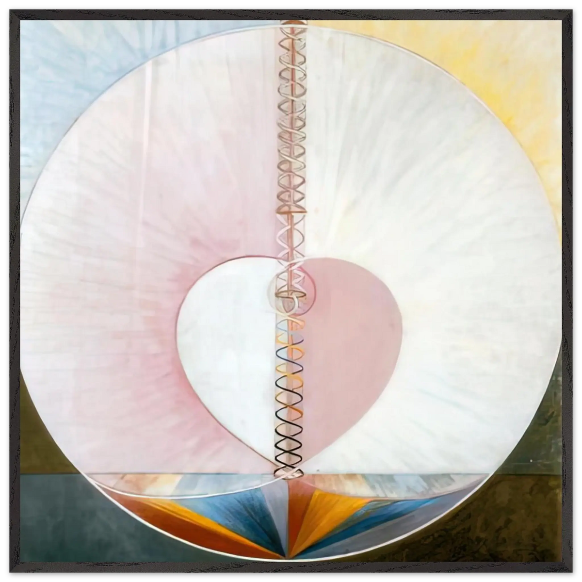 Hilma af Klint - WHAT A HUMAN BEING IS 1910 Wall art - 30x40 cm / 12x16 Inches - Premium Wooden Framed Poster With Fine Art Paper - Black frame