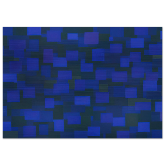 Number 88 Blue - 1950 - Ad Reinhardt Brushed Aluminum Print - 70x100 cm / 28x40 inches | Ad Reinhardt Aluminum Print | Ad Reinhardt Prints