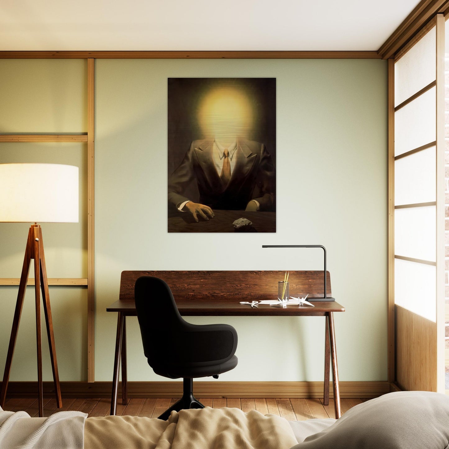 THE PLEASURE PRINCIPLE PORTRAIT OF EDWARD JAMES 1937 - Rene Magritte Brushed Aluminum Print - 70x100 cm / 28x40 inches | Rene Magritte Aluminum Print | Rene Magritte Prints