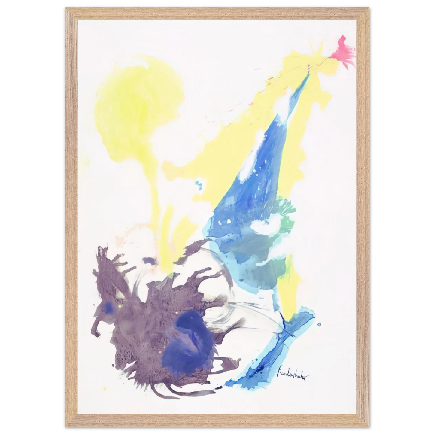 Helen Frankenthaler - Moving Day - 1961 Wall art - 30x40 cm / 12x16 inches - Premium Wooden Framed Poster With Fine Art Paper-canvas - White frame