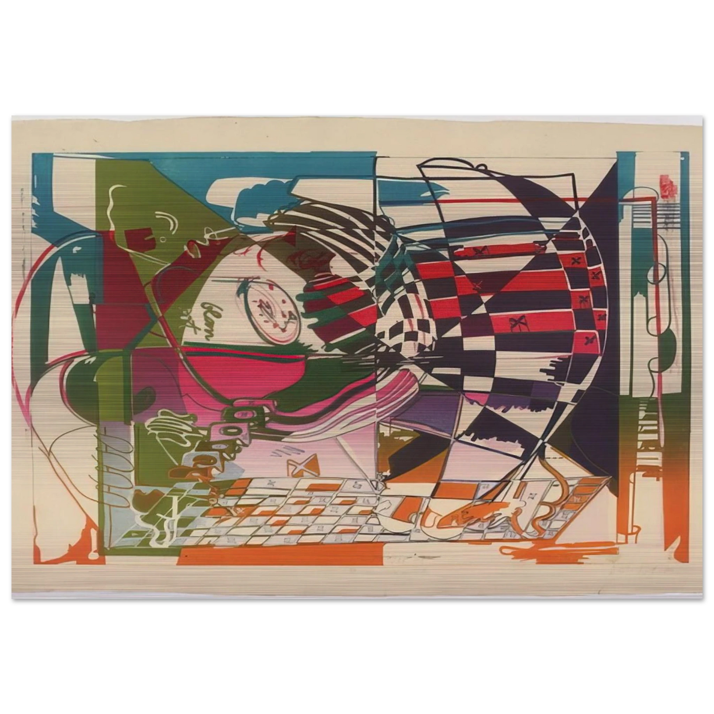 Double Somersault - 1972 - Dieter Roth Brushed Aluminum Print - 70x100 cm / 28x40 inches | Dieter Roth Aluminum Print | Dieter Roth Prints