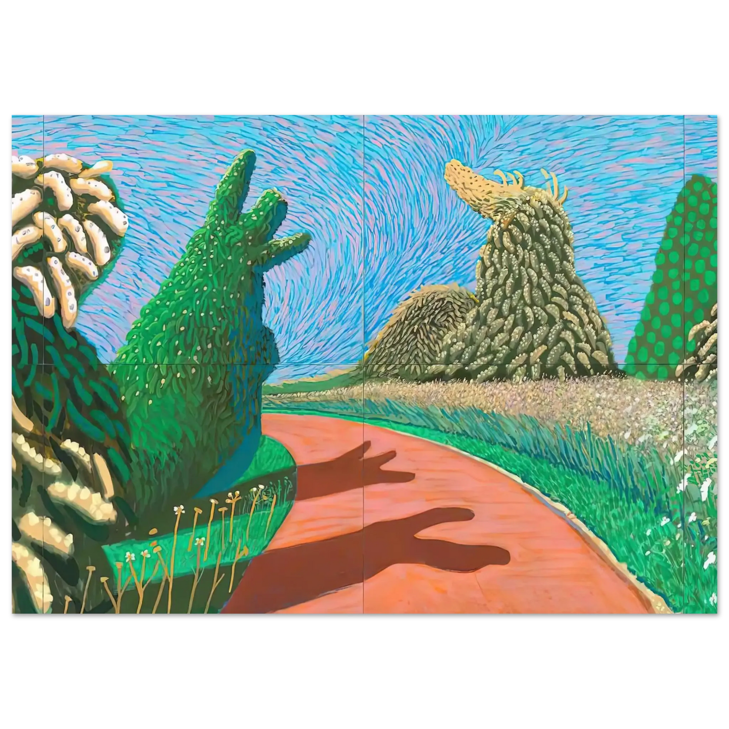 David Hockney - David Hockney Wall art - 30x45 cm / 12x18 Inches - Premium Wooden Framed Poster With Fine Art Paper - Wood frame