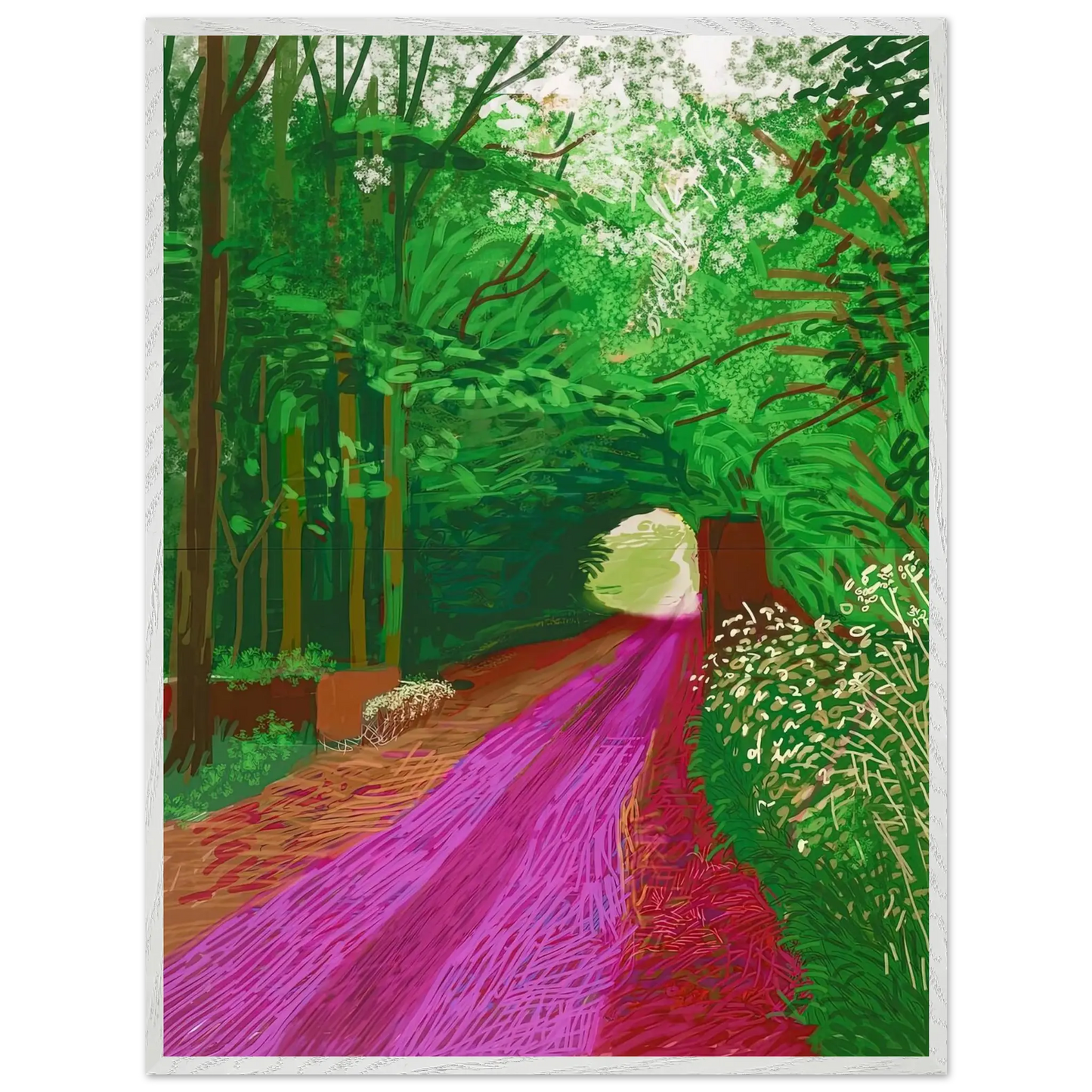 David Hockney - David Hockney Wall art - 60x80 cm / 24x32 inches - Premium Wooden Framed Poster With Fine Art Paper - Black frame