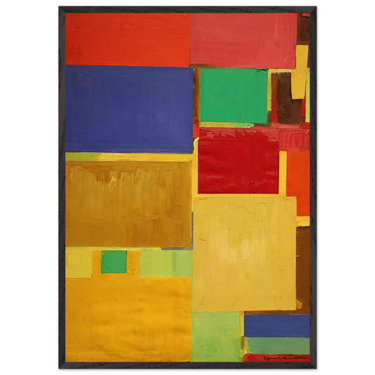 Cathedral N1 - Hans Hofmann 70x100 cm / 28x40 inches Framed Art Print – Black Wooden Frame