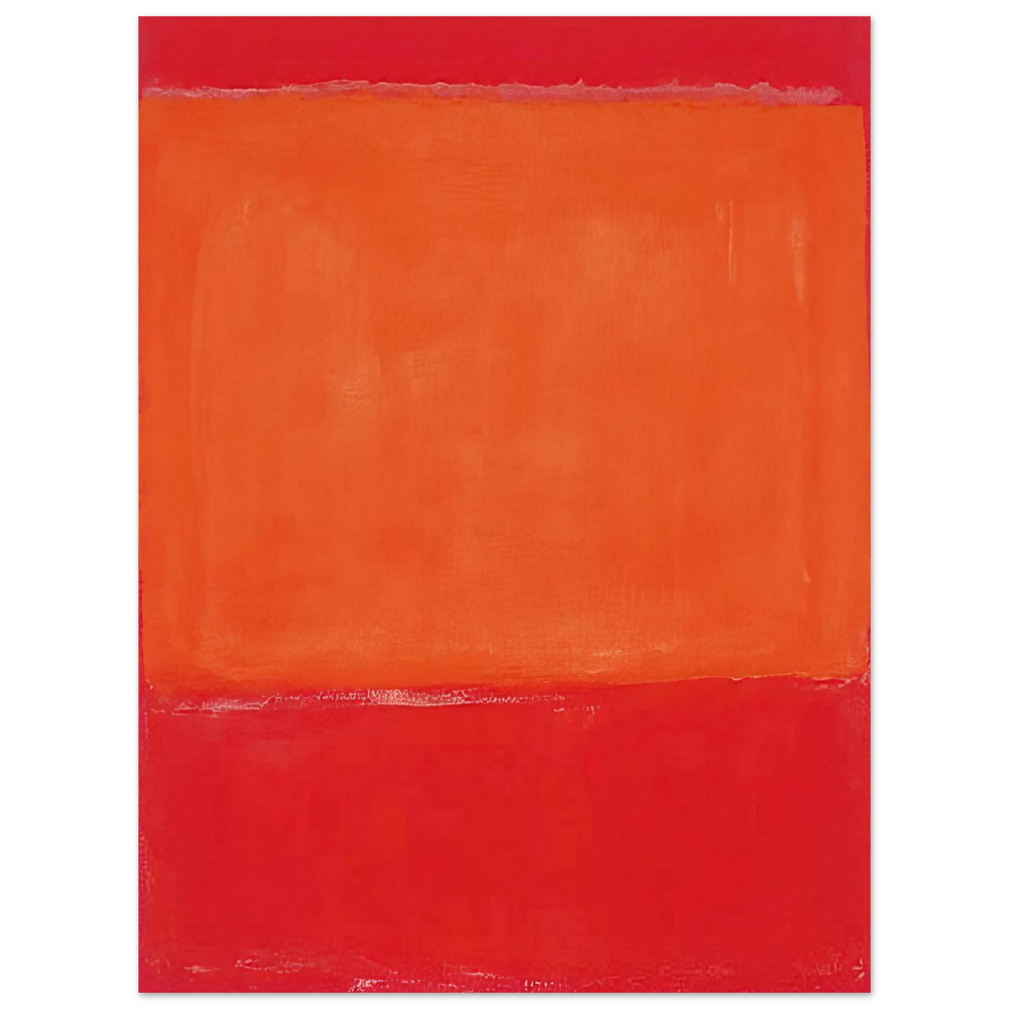 Mark Rothko - Ochre and Red on Red - 1957 Wall Art - 60x80 cm / 24x32 inches - Premium Wooden Framed Poster With Fine Art Paper-canvas - White frame