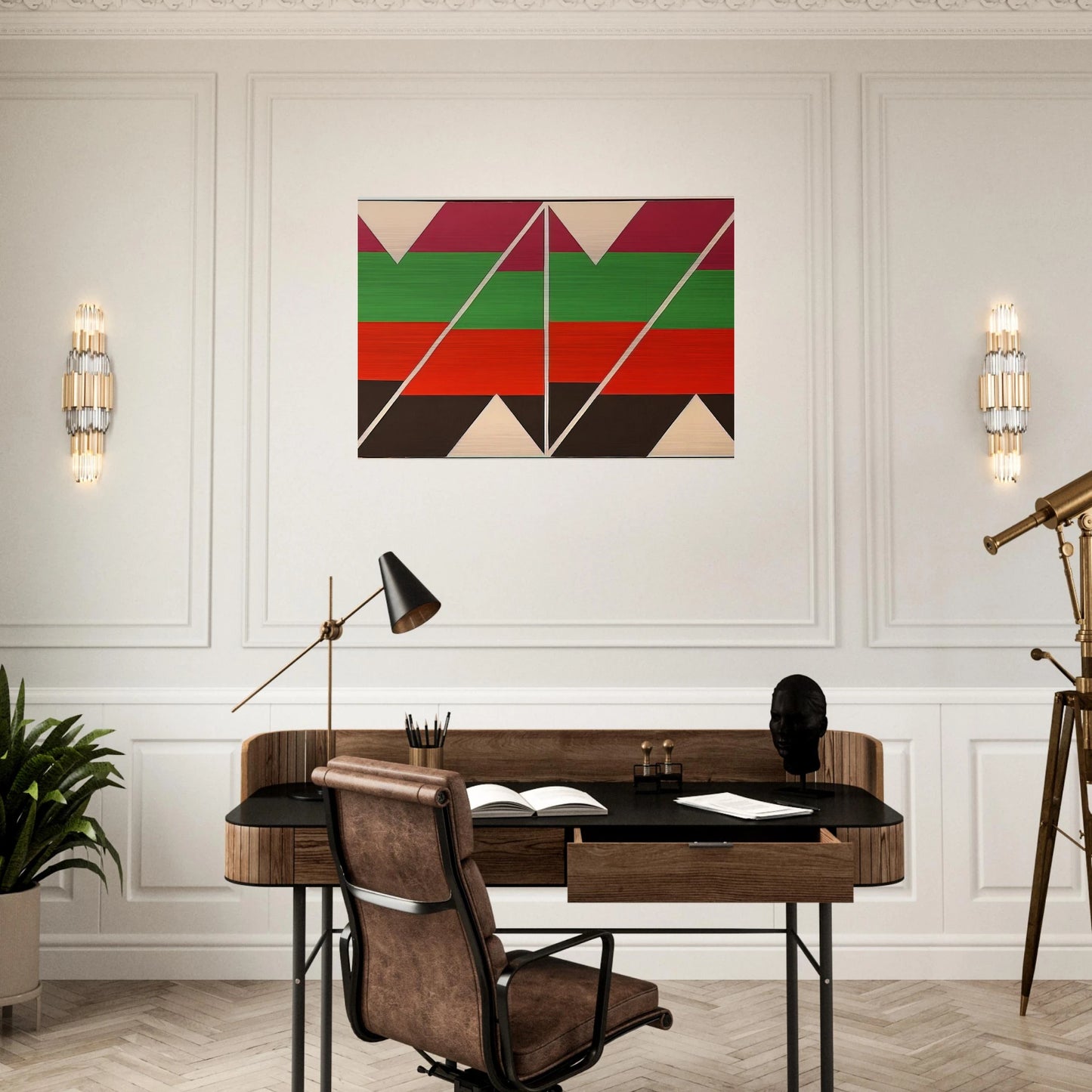 Scissors Jack - 1974 - Larry Zox Brushed Aluminum Print - 70x100 cm / 28x40 inches | Larry Zox Aluminum Print | Larry Zox Prints