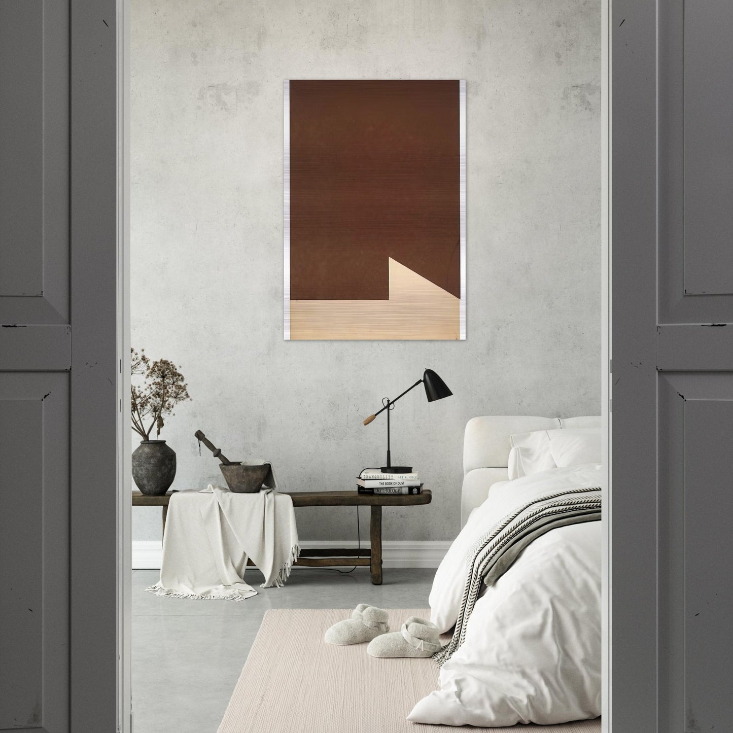 Brown and White - Ellsworth Kelly Brushed Aluminum Print - 70x100 cm / 28x40 inches | Ellsworth Kelly Aluminum Print | Ellsworth Kelly Prints