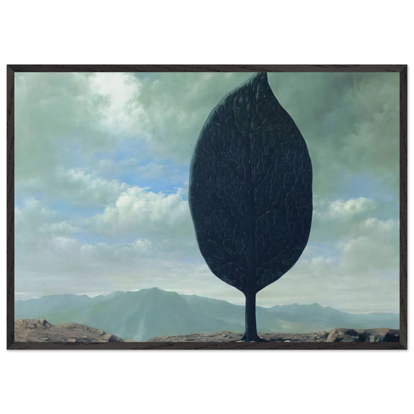 PLAIN OF AIR 1940 - Rene Magritte 70x100 cm / 28x40 inches Framed Art Print – Black Wooden Frame